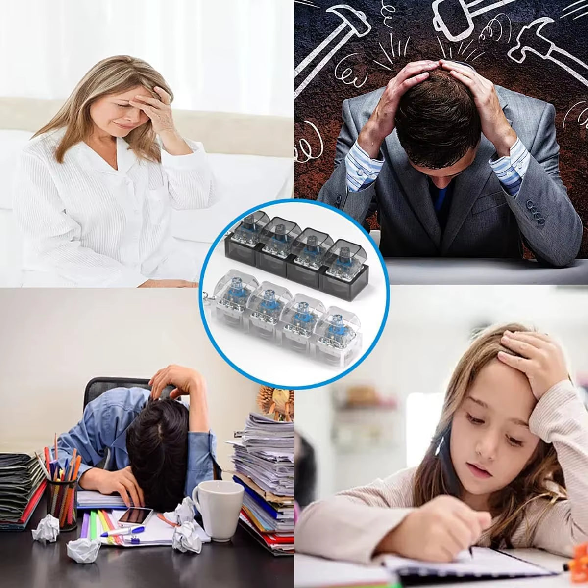 LED Keyboard Key Chain Fidget Toy for Adults Fidget Clicker Decompression Keychains Stress Relief Gadget Interesting Pendant